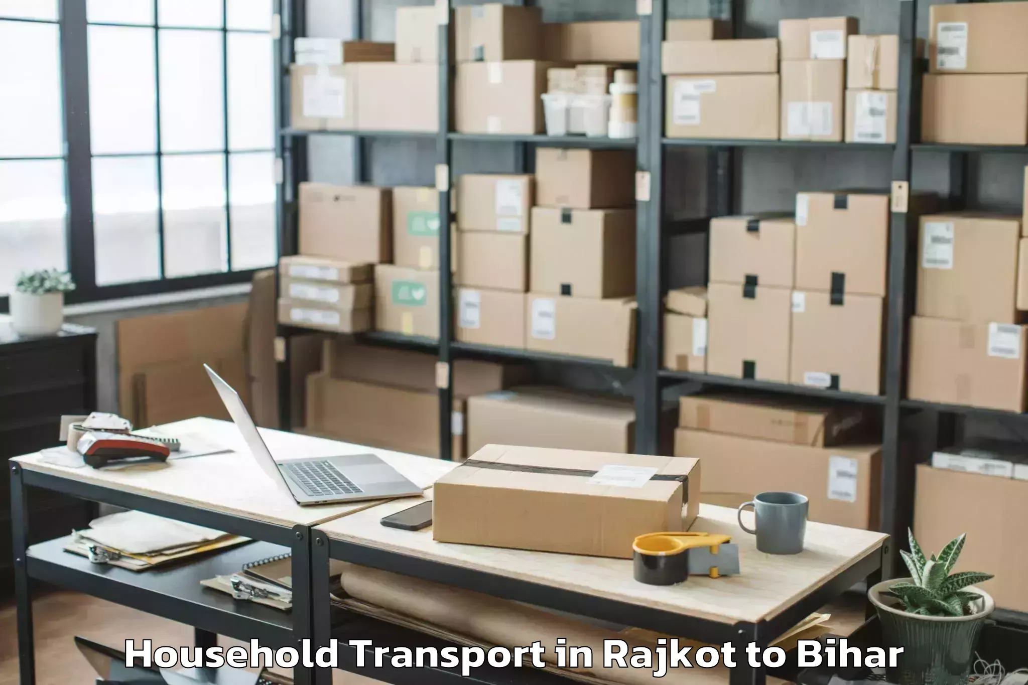 Affordable Rajkot to Pipra Household Transport